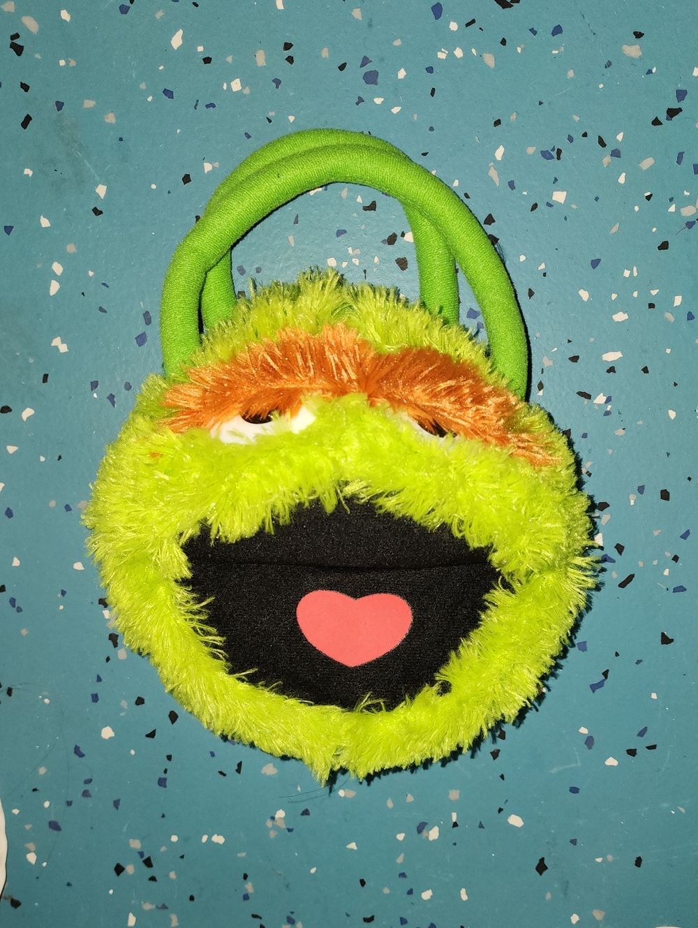 Sesame Street Plush Handbag of Oscar The Grouch - Collectors Item!!